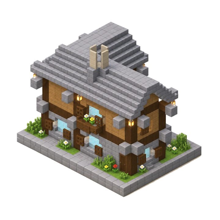 Maison, vue extérieure